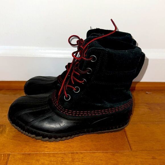 Sorel Black Waterproof Winter Duckboots Sz 3 - Picture 2 of 6